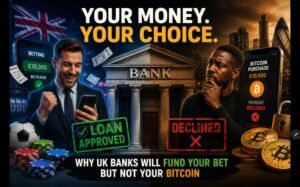 Your Money. Your Choice. Why UK Banks Will Fund Your Bet But Not Your Bitcoin